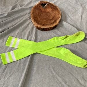 Neon Green Athletic Socks